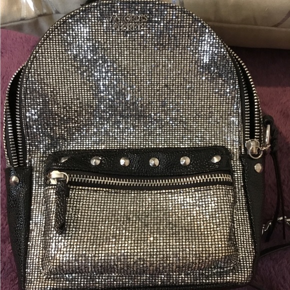Victoria Secret Silver Sparkle Small City Mini Backpack main image 5